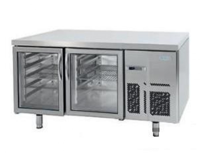 Mesa refrigerada pastelería Euronorma con puertas de Cristal serie 800 Infrico MR 1620 CR