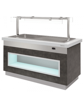 Mesa gastrobuffet baño maría Infrico MB80BM, MB100BM